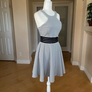 City Studio Monochrome Checkered Mini Dress MSRP $59
